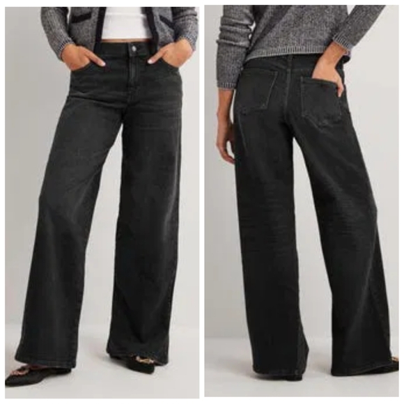 Boden Denim - NWT Boden Wide Leg Low Rise Black Jeans Women's Dize 14 Petite SOLD OUT STYLE!